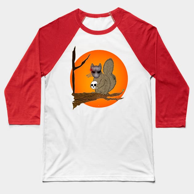 Sci-Fi Squirrel (no text) Baseball T-Shirt by lucafon18